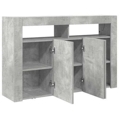 Sideboard Beton Grau 116 x 30 x 75 cm Holzwerkstoff