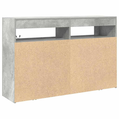 Sideboard Beton Grau 116 x 30 x 75 cm Holzwerkstoff