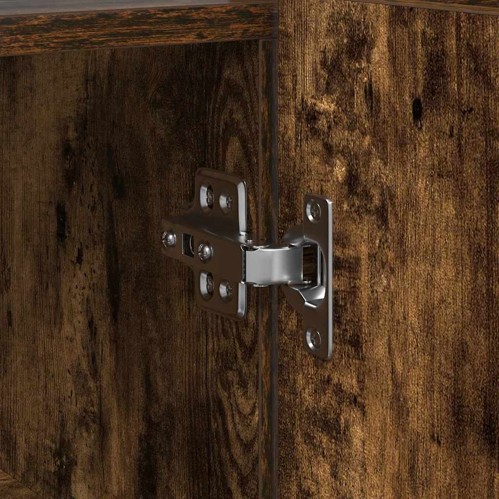 Sideboard Geräucherte Eiche 116 x 30 x 75 cm Holzwerkstoff