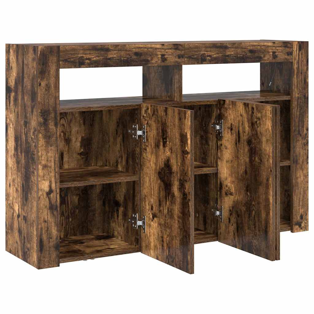 Sideboard Geräucherte Eiche 116 x 30 x 75 cm Holzwerkstoff