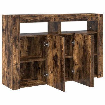 Sideboard Geräucherte Eiche 116 x 30 x 75 cm Holzwerkstoff