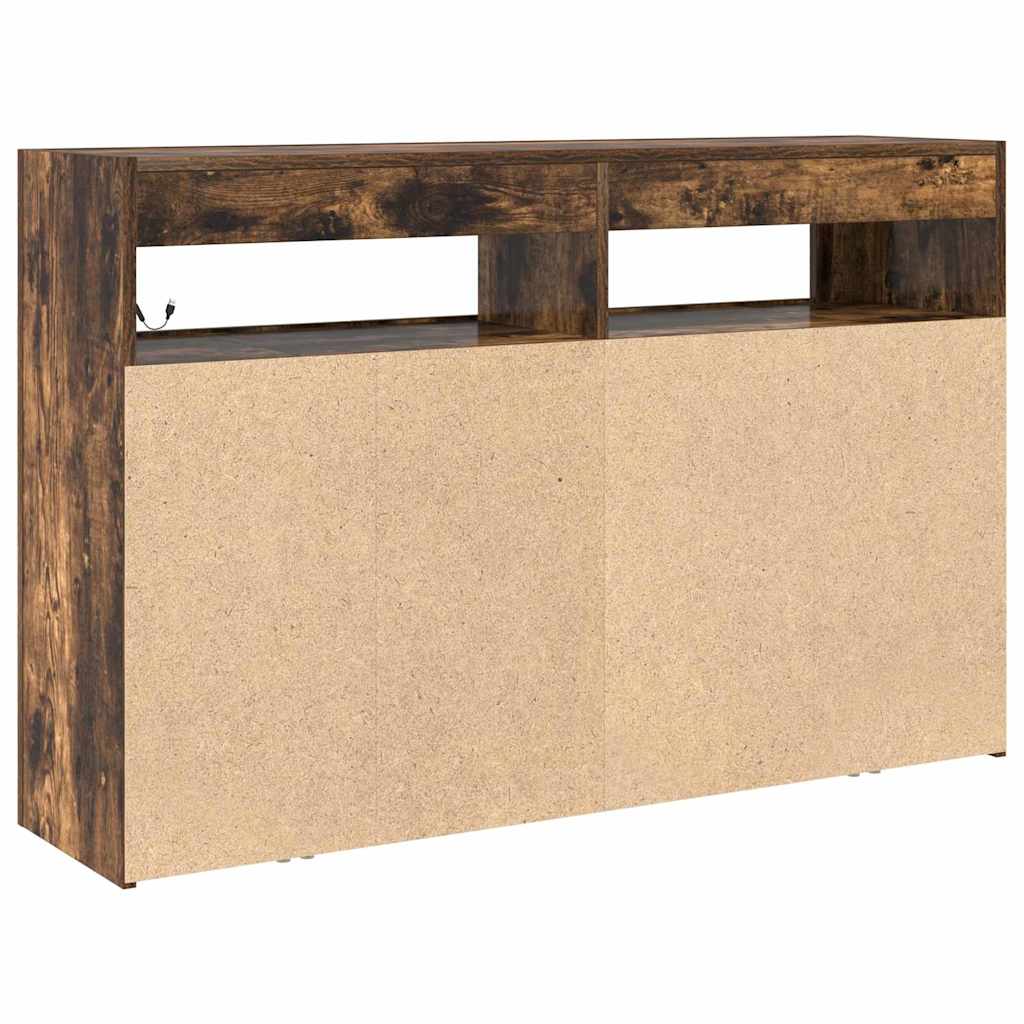 Sideboard Geräucherte Eiche 116 x 30 x 75 cm Holzwerkstoff