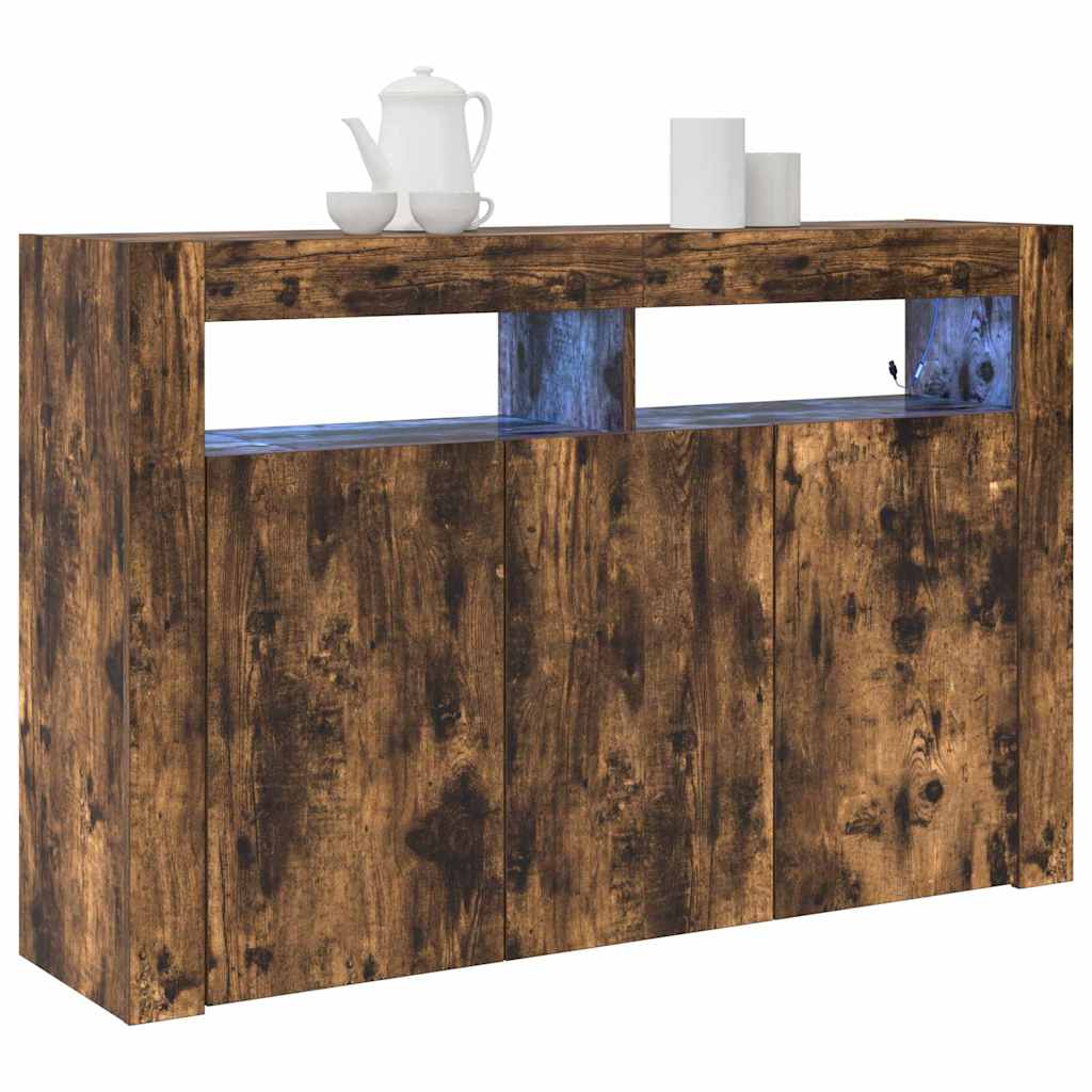 Sideboard Geräucherte Eiche 116 x 30 x 75 cm Holzwerkstoff