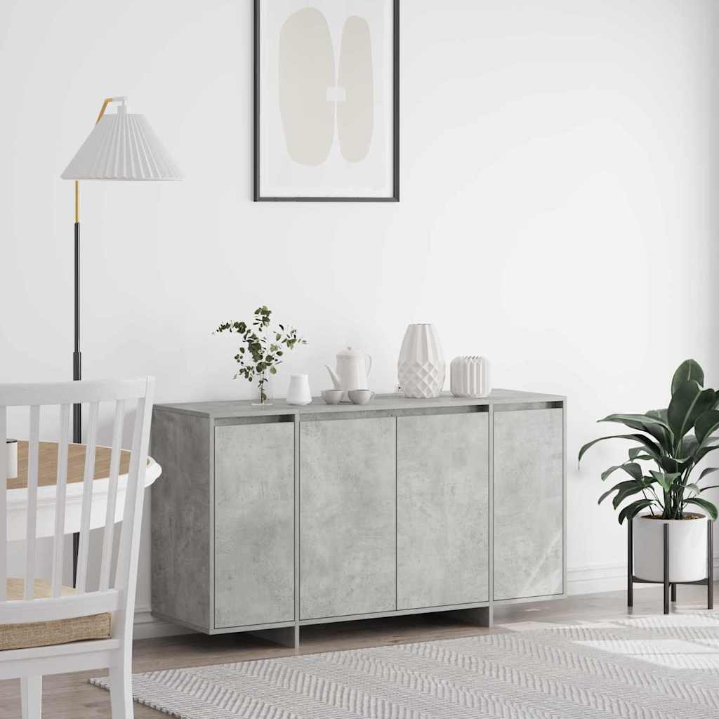 Sideboard Beton Grau 135 x 41 x 75 cm Holzwerkstoff