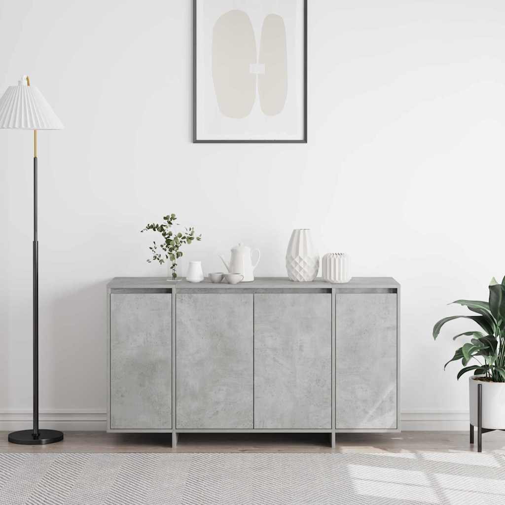 Sideboard Beton Grau 135 x 41 x 75 cm Holzwerkstoff