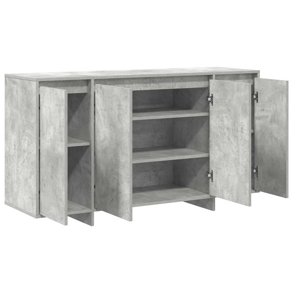 Sideboard Beton Grau 135 x 41 x 75 cm Holzwerkstoff