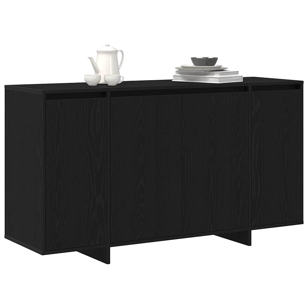 Sideboard Schwarz Eichen-Optik 120 x 41 x 75 cm Holzwerkstoff