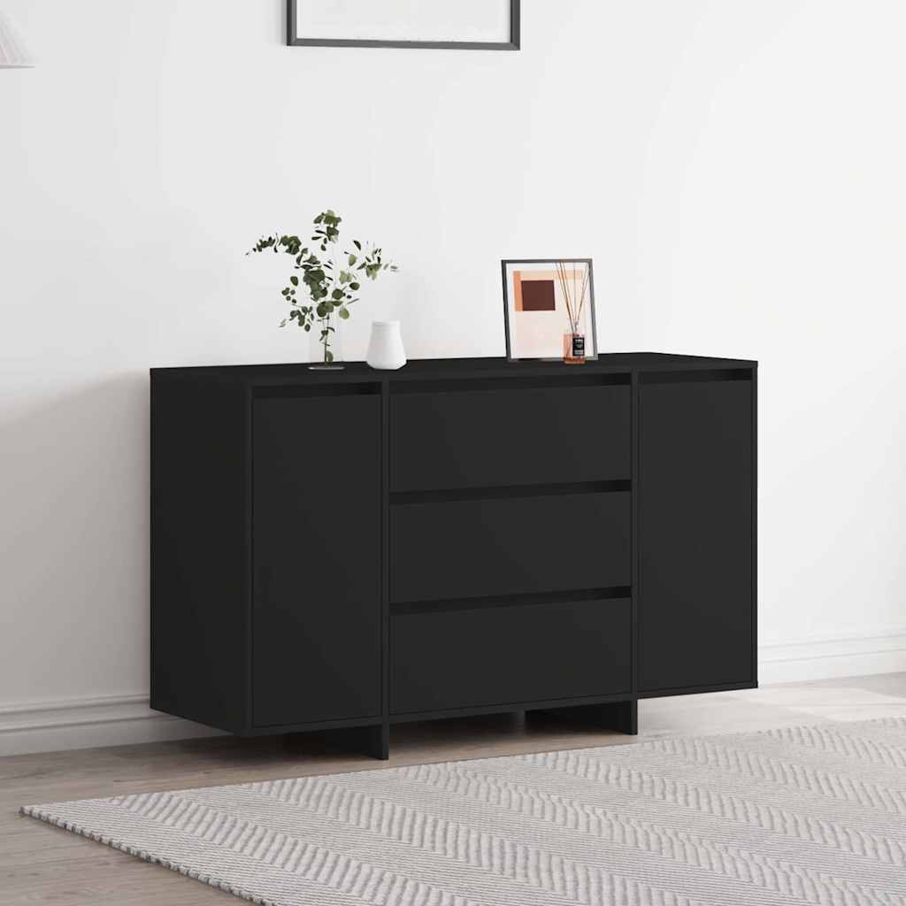 Sideboard mit Schubladen Schwarz 120 x 41 x 75 cm Holzwerkstoff