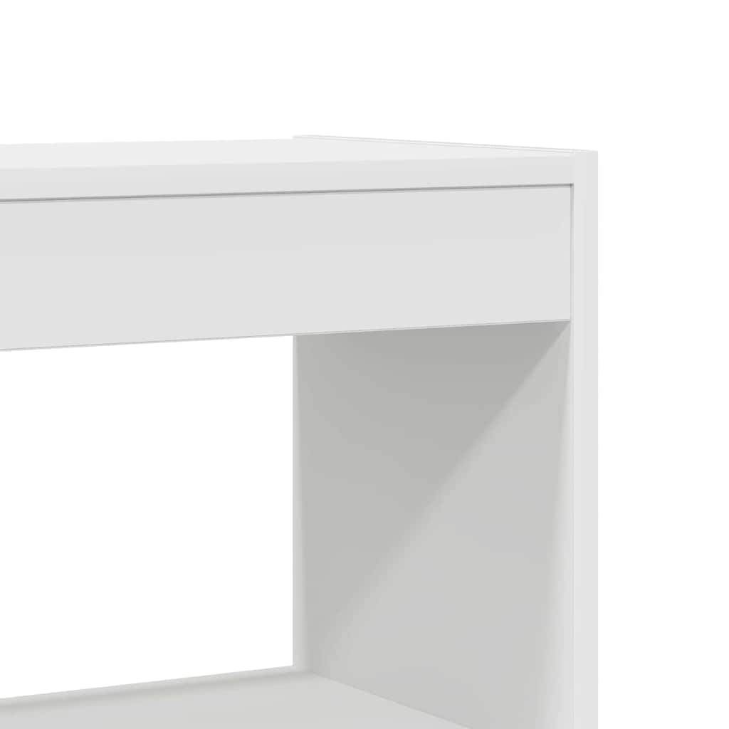 vidaXL Bücherregal mit Regal Weiß 80 x 30 x 198 cm Holzwerkstoff