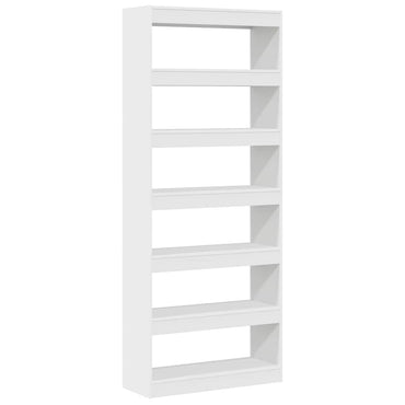 vidaXL Bücherregal mit Regal Weiß 80 x 30 x 198 cm Holzwerkstoff