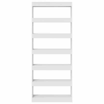 vidaXL Bücherregal mit Regal Weiß 80 x 30 x 198 cm Holzwerkstoff