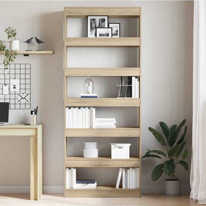 vidaXL Bücherregal Sonoma-Eiche 80 x 30 x 198 cm Holzwerkstoff