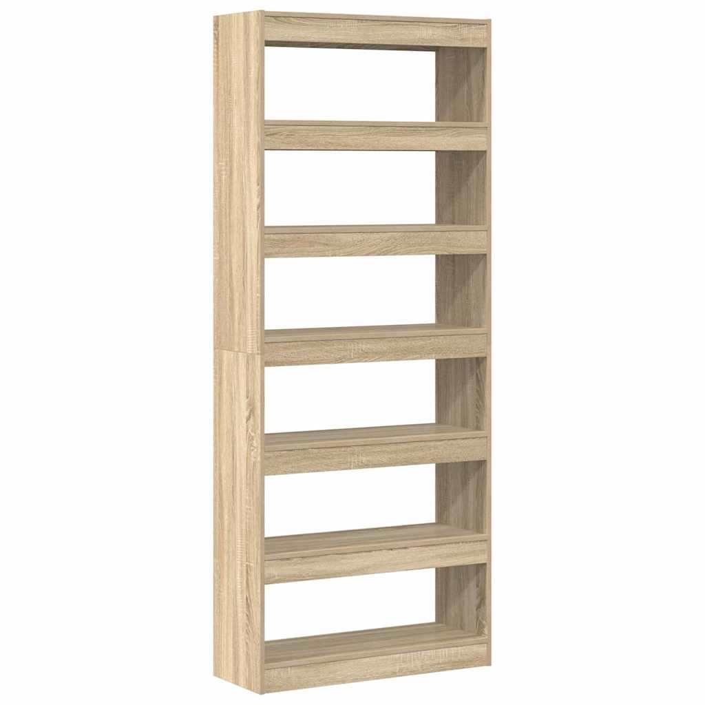 vidaXL Bücherregal Sonoma-Eiche 80 x 30 x 198 cm Holzwerkstoff