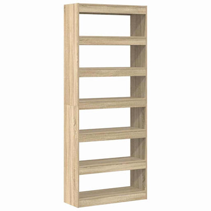 vidaXL Bücherregal Sonoma-Eiche 80 x 30 x 198 cm Holzwerkstoff