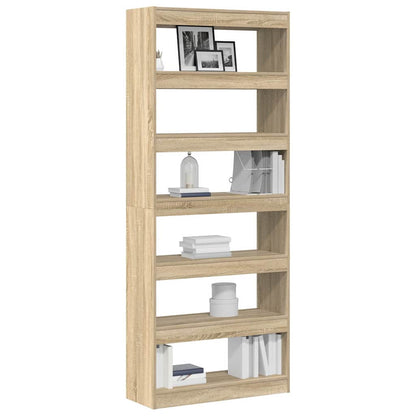 vidaXL Bücherregal Sonoma-Eiche 80 x 30 x 198 cm Holzwerkstoff