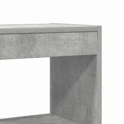 vidaXL Bücherregal mit Regal Beton Grau 80 x 30 x 198 cm Holzwerkstoff