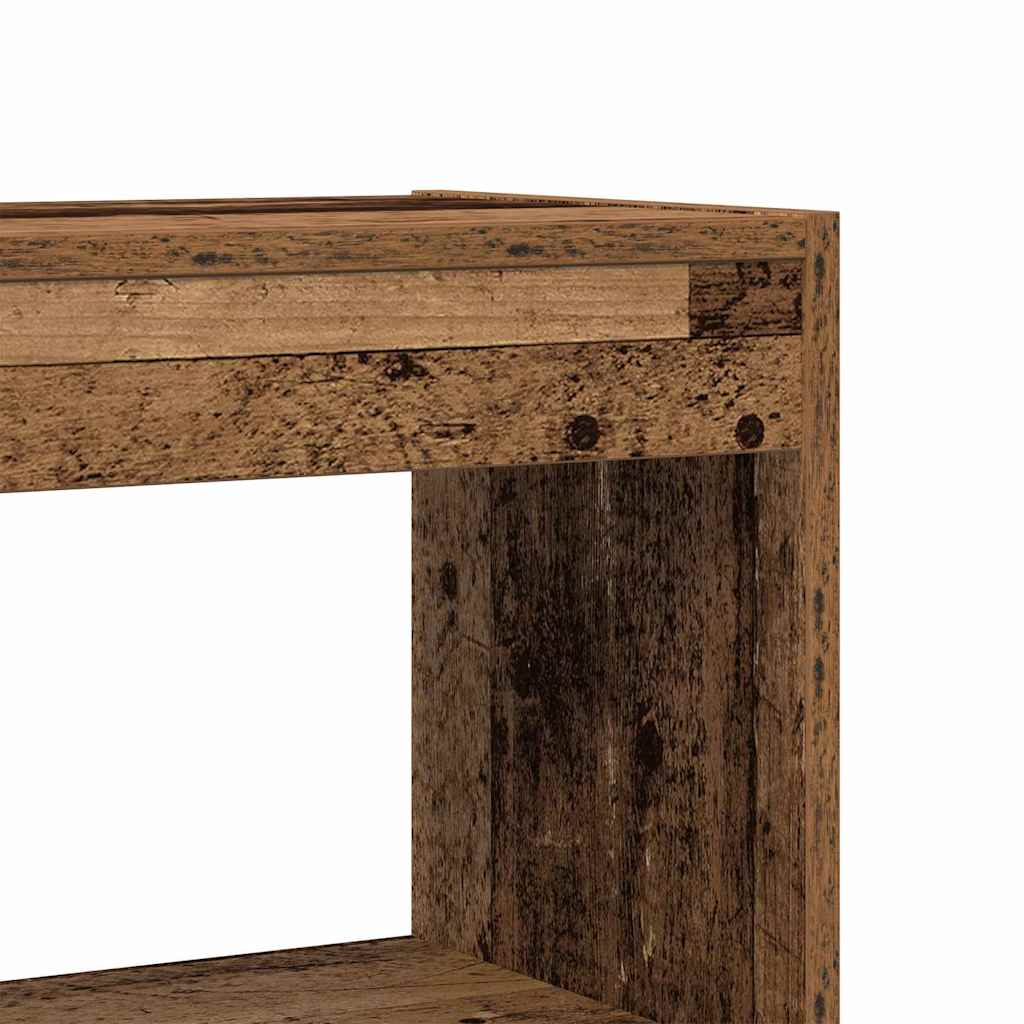 vidaXL Bücherregal mit Regal Altholz 80 x 30 x 198 cm Holzwerkstoff