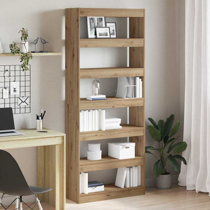 vidaXL Bücherregal Artisan-Eiche 80 x 30 x 198 cm Holzwerkstoff