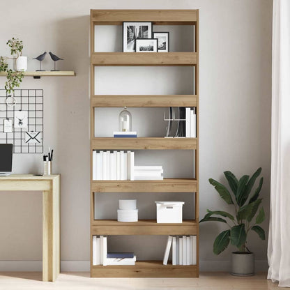 vidaXL Bücherregal Artisan-Eiche 80 x 30 x 198 cm Holzwerkstoff