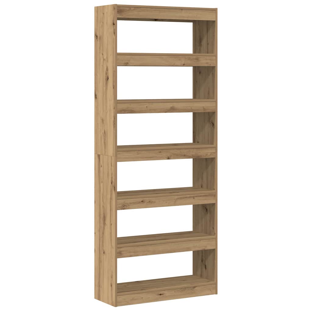 vidaXL Bücherregal Artisan-Eiche 80 x 30 x 198 cm Holzwerkstoff