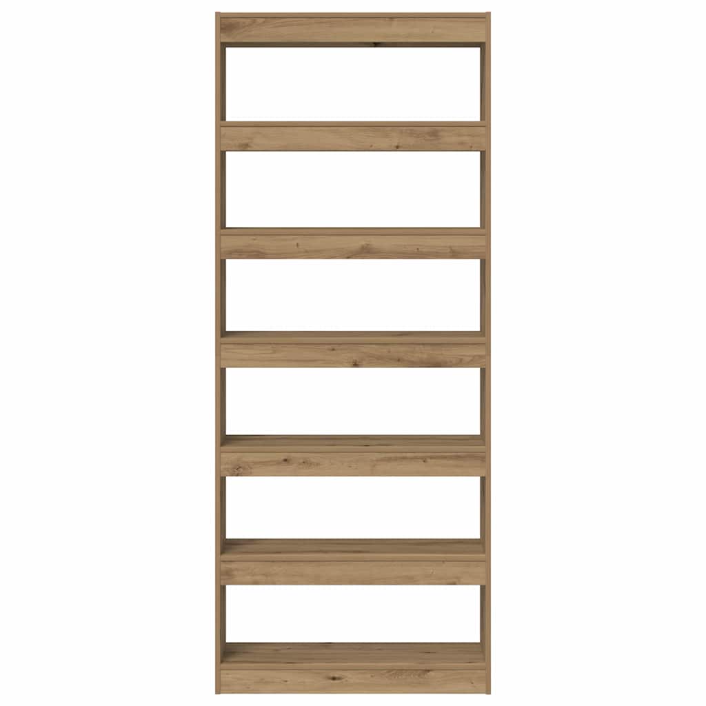 vidaXL Bücherregal Artisan-Eiche 80 x 30 x 198 cm Holzwerkstoff