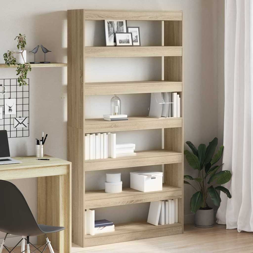 vidaXL Bücherregal Sonoma-Eiche 100 x 30 x 198 cm Holzwerkstoff