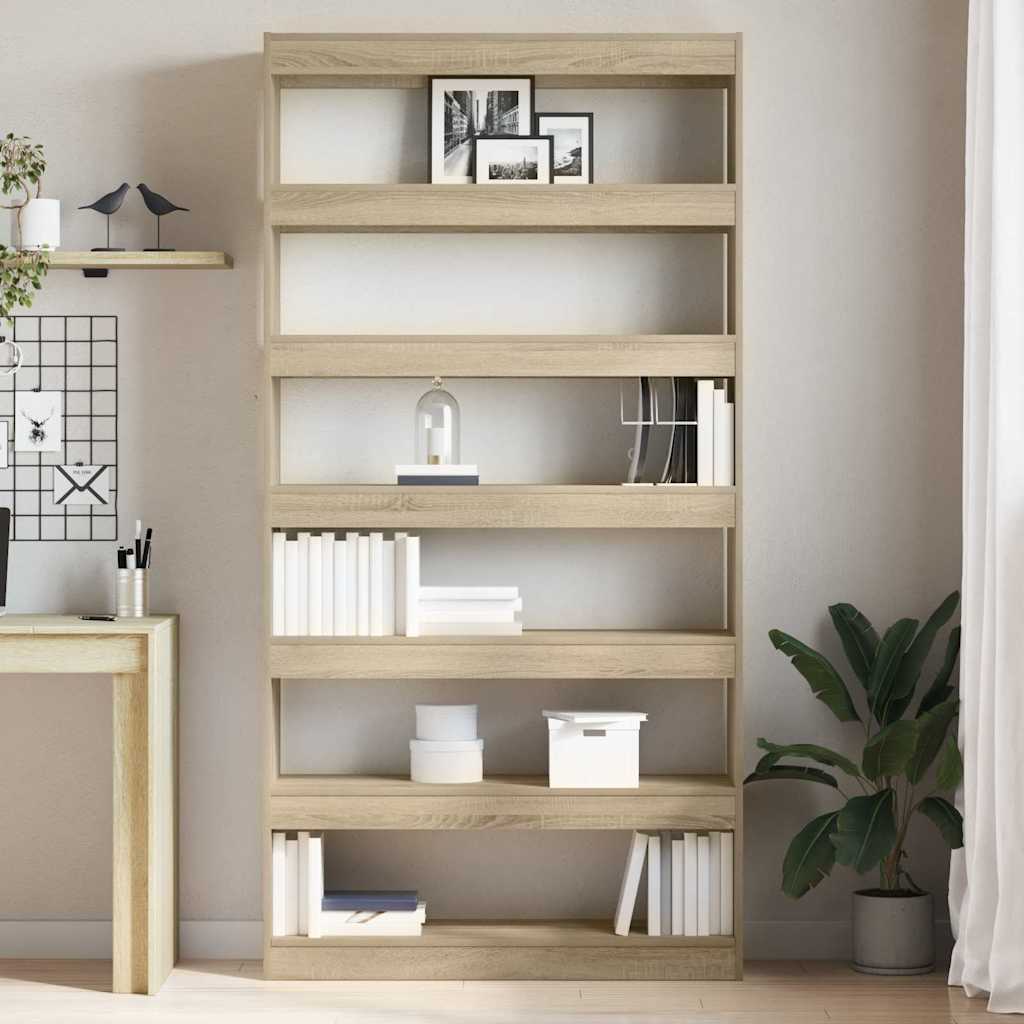 vidaXL Bücherregal Sonoma-Eiche 100 x 30 x 198 cm Holzwerkstoff