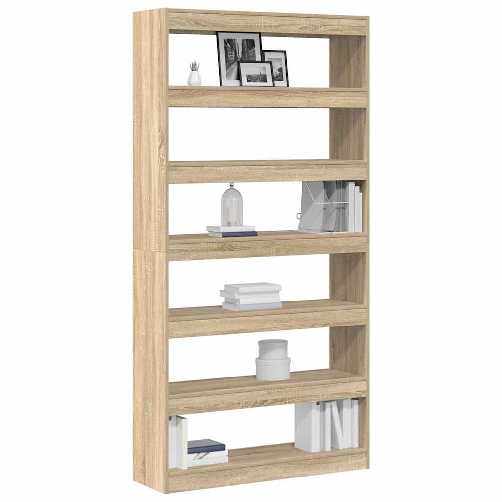 vidaXL Bücherregal Sonoma-Eiche 100 x 30 x 198 cm Holzwerkstoff