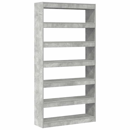 vidaXL Bücherregal Beton Grau 100 x 30 x 198 cm Holzwerkstoff
