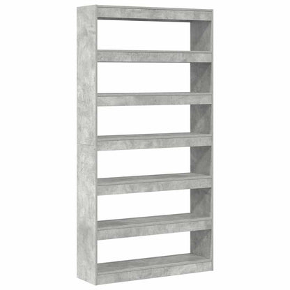 vidaXL Bücherregal Beton Grau 100 x 30 x 198 cm Holzwerkstoff