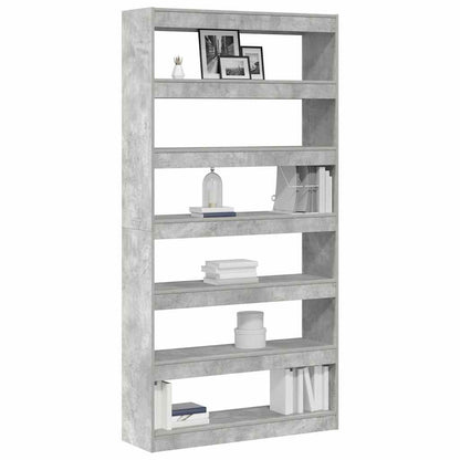 vidaXL Bücherregal Beton Grau 100 x 30 x 198 cm Holzwerkstoff
