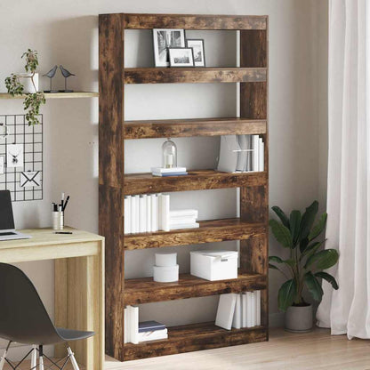 vidaXL Bücherregal Geräucherte Eiche 100 x 30 x 198 cm Holzwerkstoff