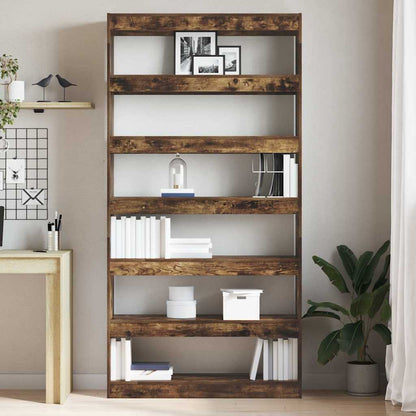 vidaXL Bücherregal Geräucherte Eiche 100 x 30 x 198 cm Holzwerkstoff