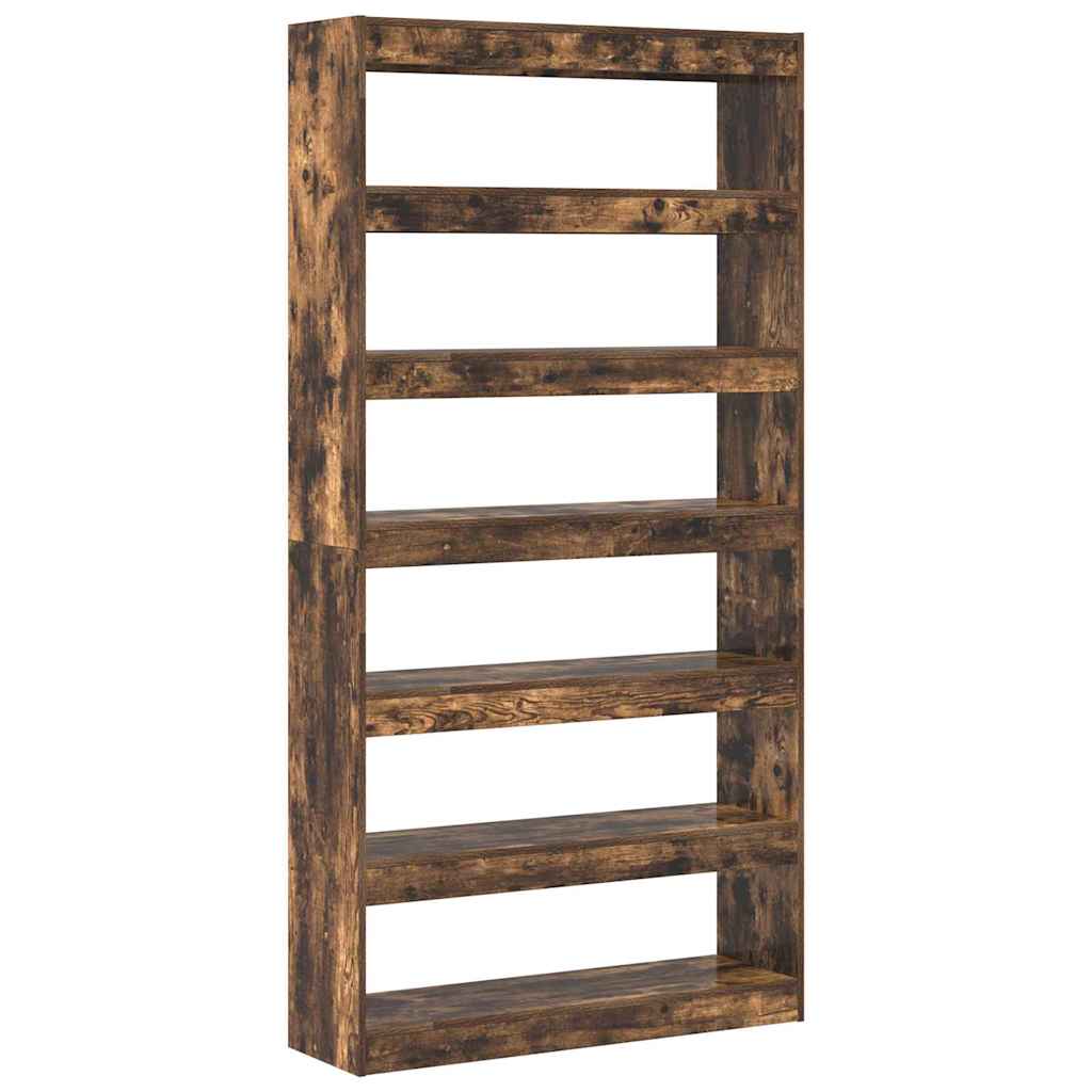 vidaXL Bücherregal Geräucherte Eiche 100 x 30 x 198 cm Holzwerkstoff