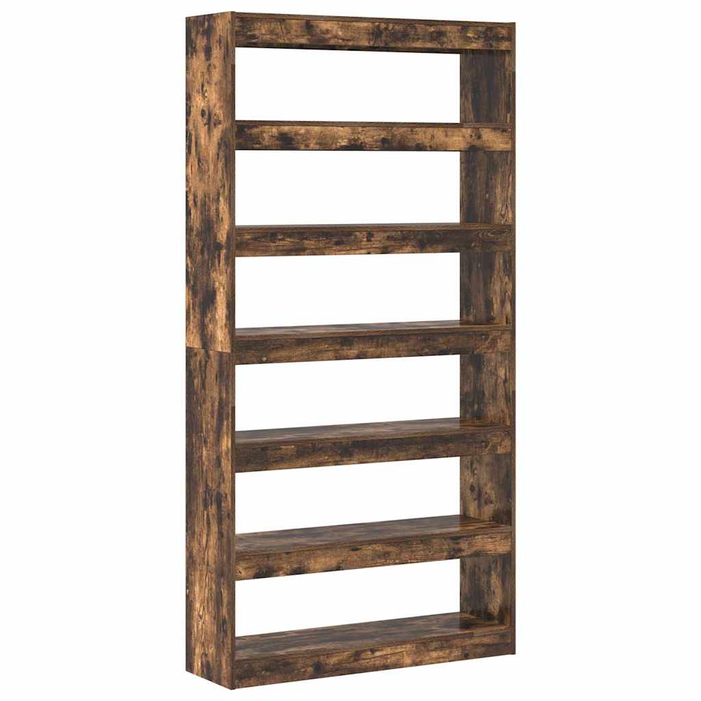 vidaXL Bücherregal Geräucherte Eiche 100 x 30 x 198 cm Holzwerkstoff