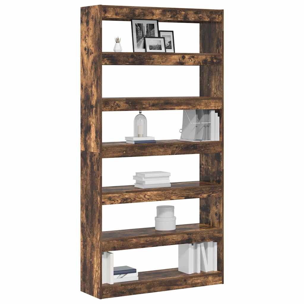 vidaXL Bücherregal Geräucherte Eiche 100 x 30 x 198 cm Holzwerkstoff