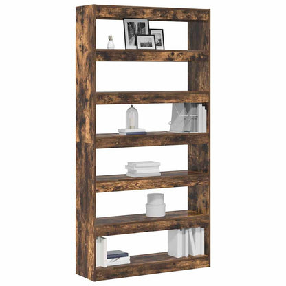 vidaXL Bücherregal Geräucherte Eiche 100 x 30 x 198 cm Holzwerkstoff