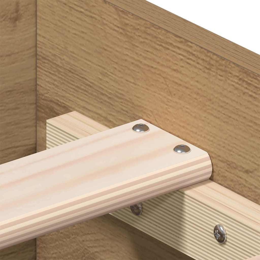 Bettrahmen Artisan-Eiche 120 x 200 cm Holzwerkstoff