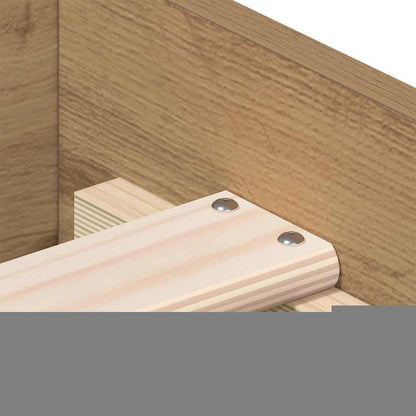 Bettrahmen Artisan-Eiche 135 x 190 cm Holzwerkstoff