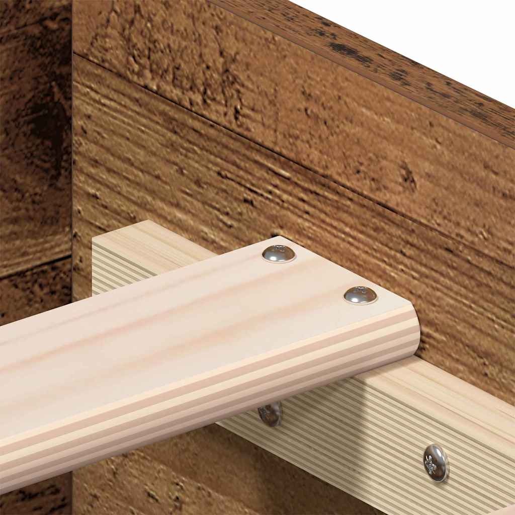 Bettrahmen mit Schubladen Altholz 100 x 200 cm Holzwerkstoff