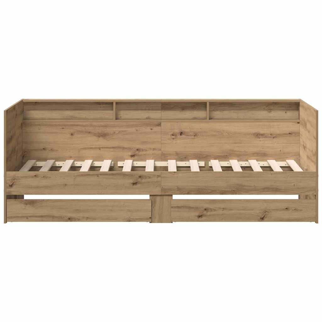 Tagesbett mit Kopfteil Artisan-Eiche 100 x 200 cm Holzwerkstoff