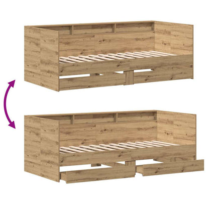 Tagesbett mit Kopfteil Artisan-Eiche 100 x 200 cm Holzwerkstoff