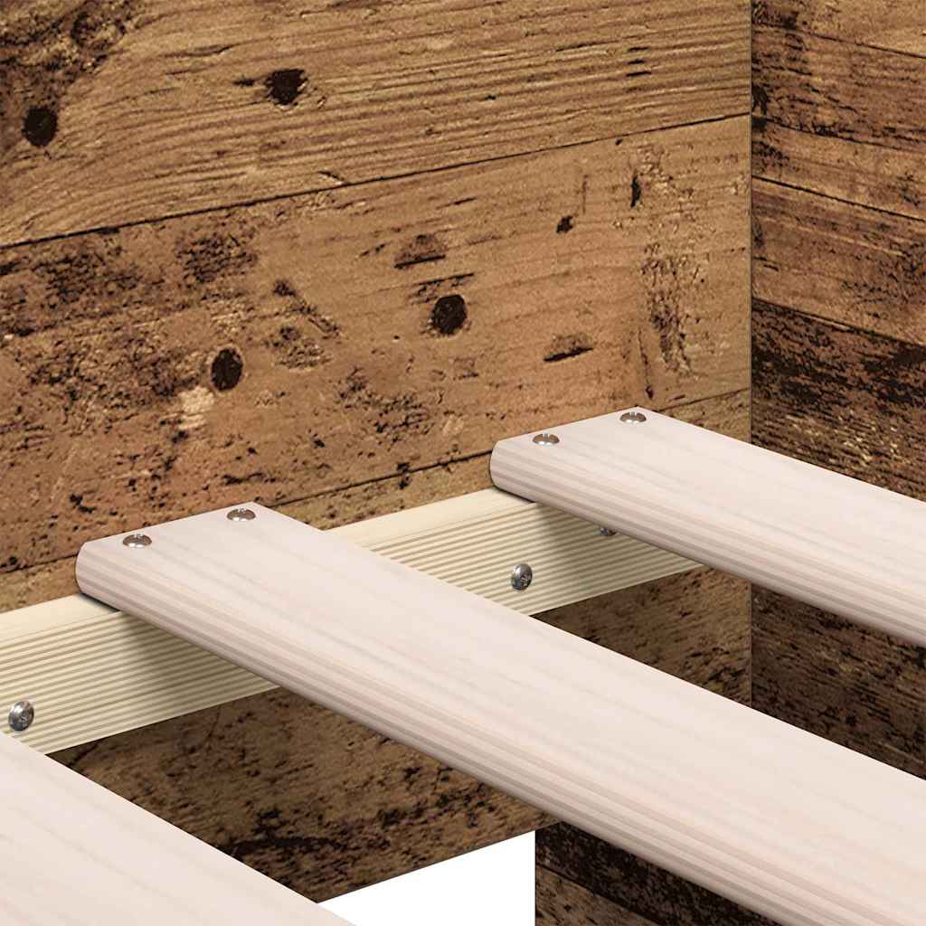 Tagesbett mit Kopfteil Altholz 90 x 200 cm Holzwerkstoff