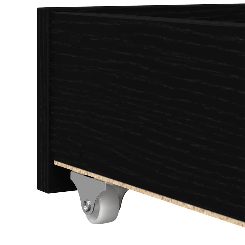 Tagesbett Schwarz Eichen-Optik 75 x 190 cm Holzwerkstoff