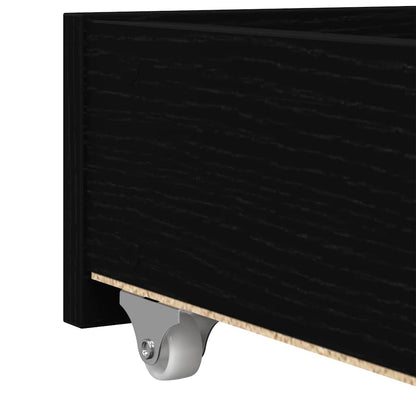 Tagesbett Schwarz Eichen-Optik 75 x 190 cm Holzwerkstoff