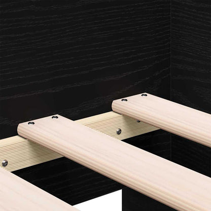 Tagesbett Schwarz Eichen-Optik 75 x 190 cm Holzwerkstoff