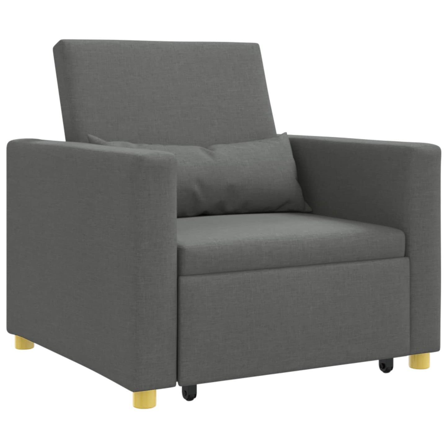 Ausziehbare Schlafcouch Einzel Dunkelgrau 90 x 165 x 87 cm