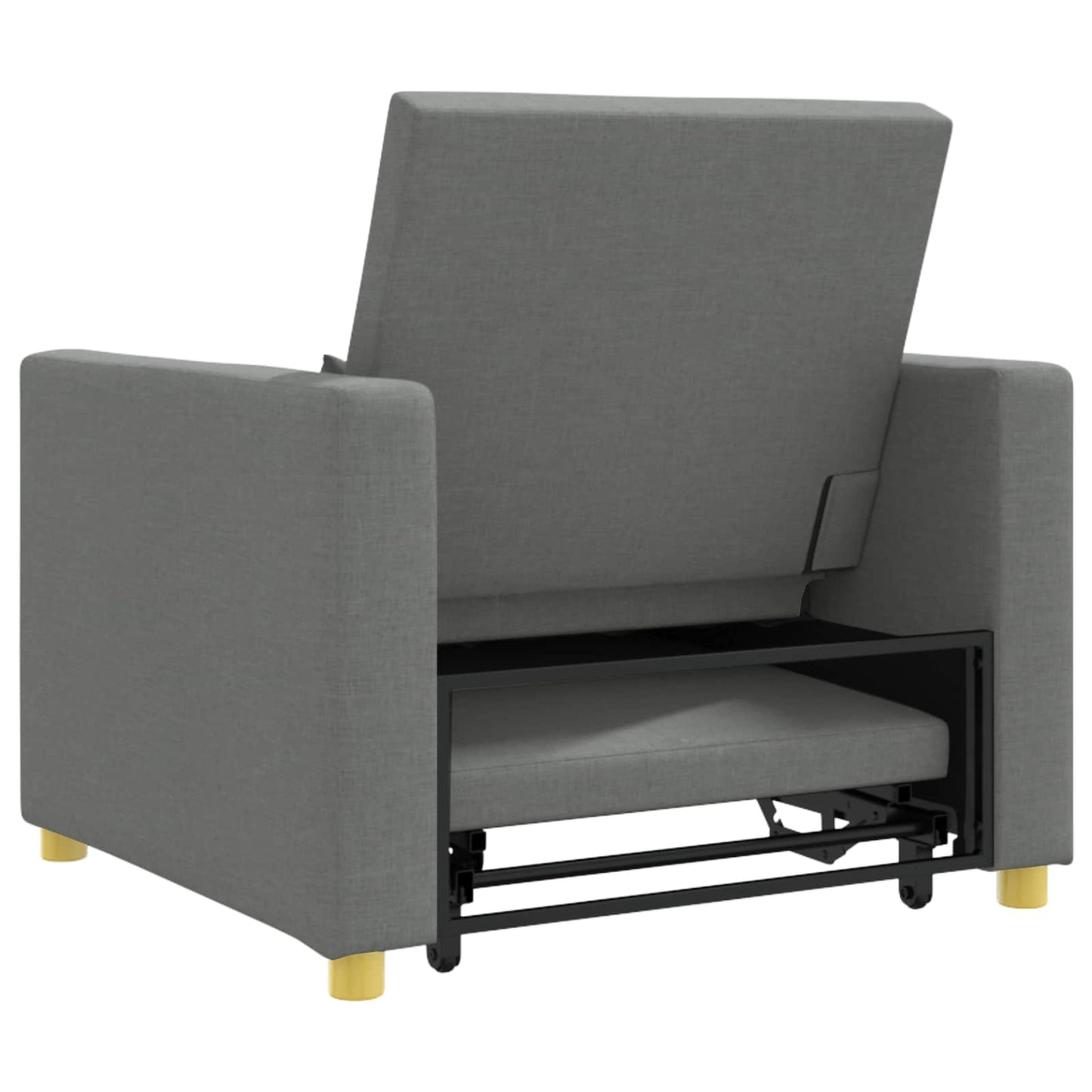 Ausziehbare Schlafcouch Einzel Dunkelgrau 90 x 165 x 87 cm