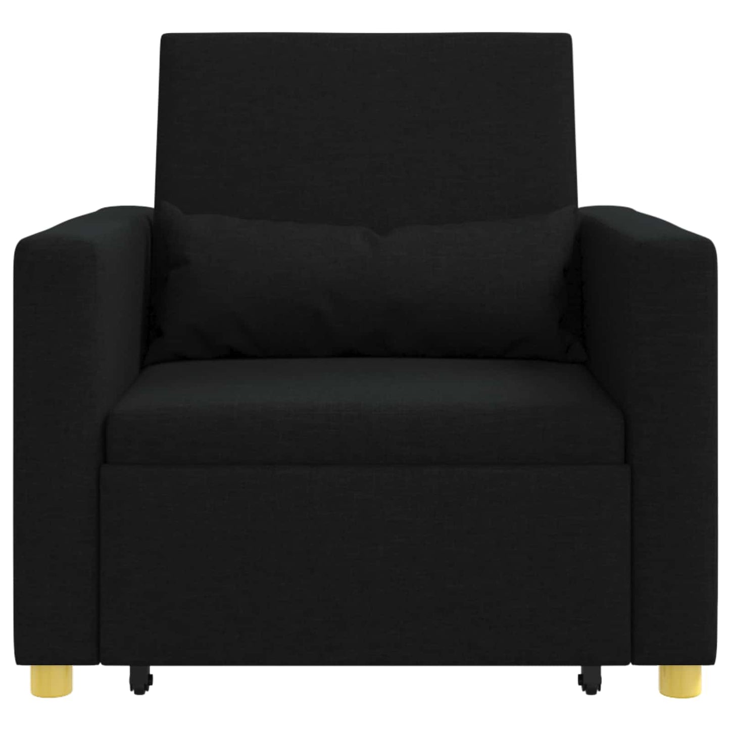 Ausziehbare Schlafcouch Einzel Schwarz 90 x 165 x 87 cm Stoff