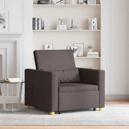 vidaXL Ausziehbare Schlafcouch Einzel Dunkelbraun 90 x 165 x 87 cm